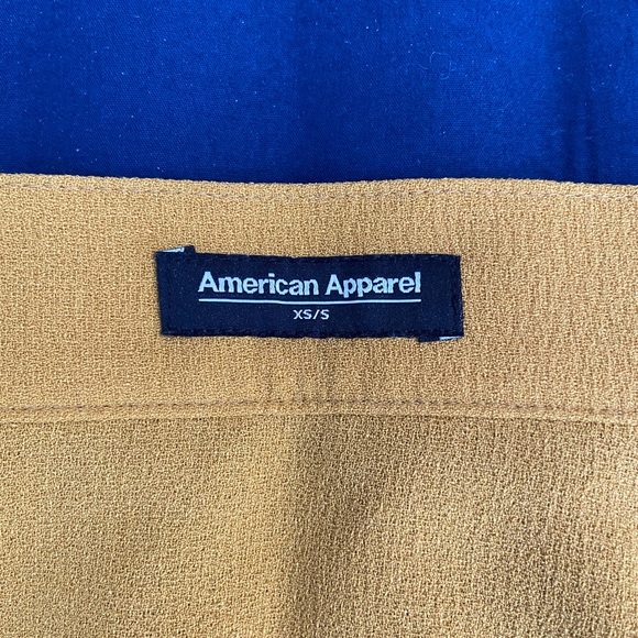 American Apparel Mustard Wrap Skirt - Picture 2 of 5